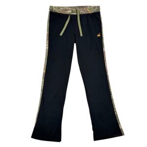 Y2K NWT Realtree Girl Low Rise Bootcut Lounge Pants L Fits M Knit Black Camo
